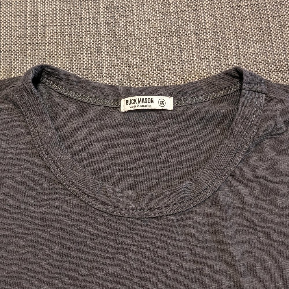 Slub Muscle Tank in Faded Black Venice Wash - Picture 6 of 7